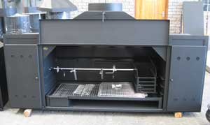 Custom spitbraai with cabinet on other side